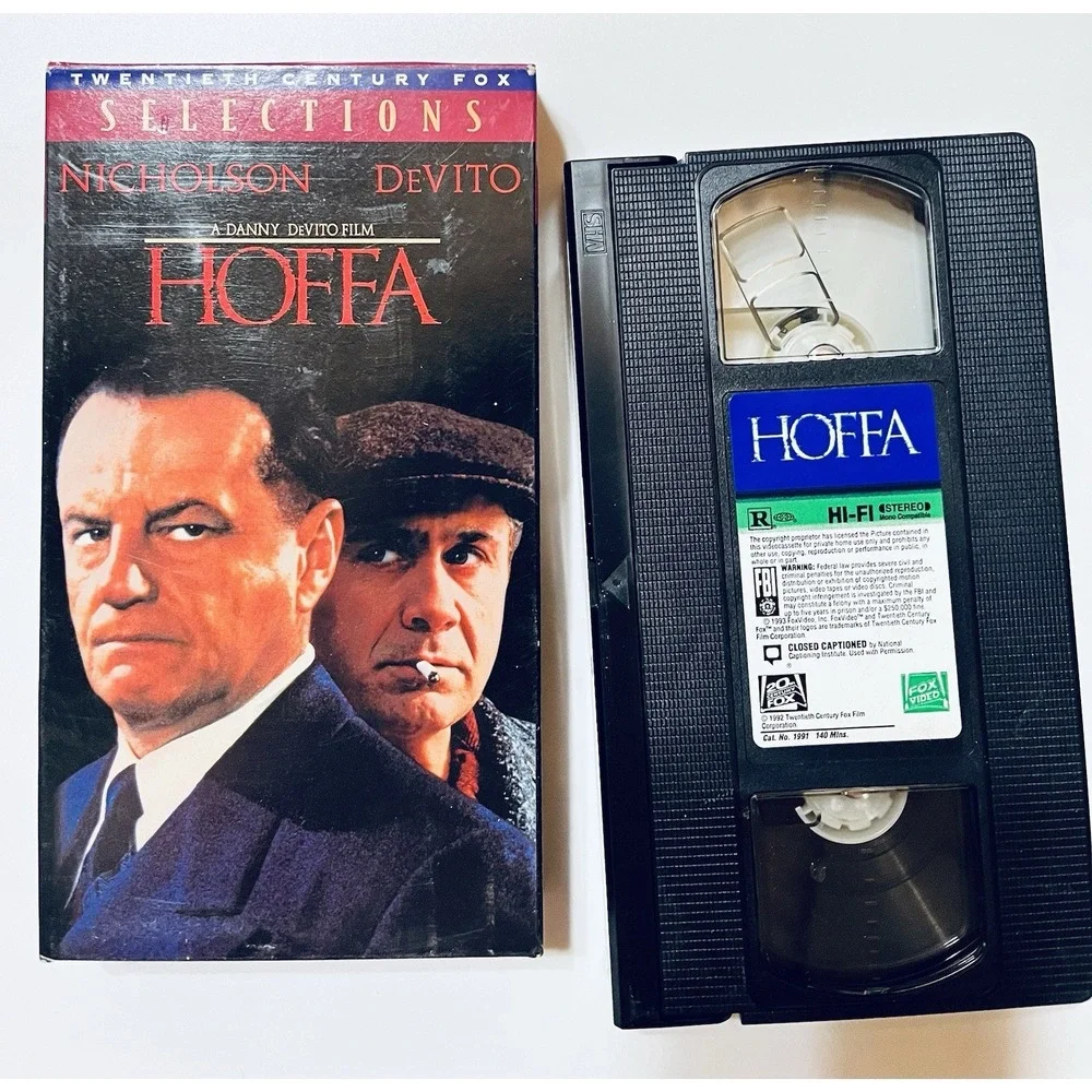 Hoffa VHS 1992 Jack Nicholson Danny DeVito Crime Drama Fox Video